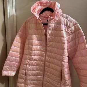Torrid Mettalic Pink Puffer Jacket size 2X - NWT